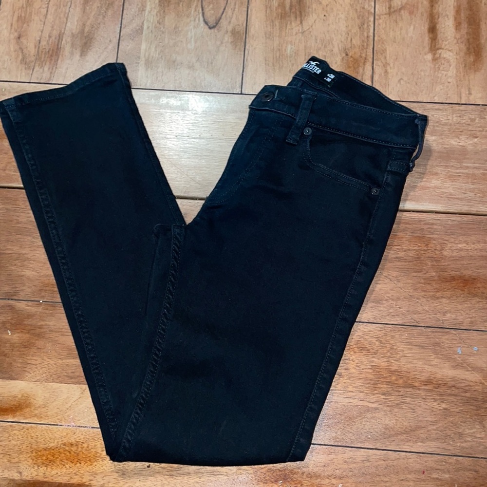 Womens black slim straight Hollister jeans size 26